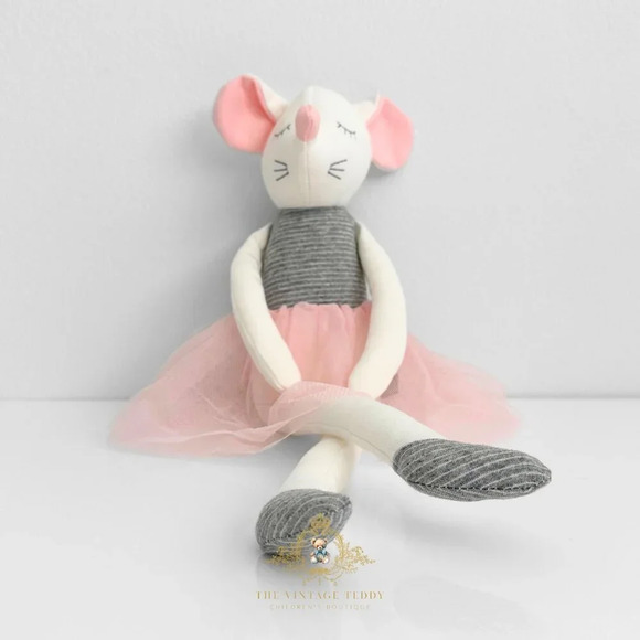 NWT Pretty Girls Princess Ballerina Dolly Plush Toy Handmade Mouse Cute Kids Toy - Picture 1 of 3